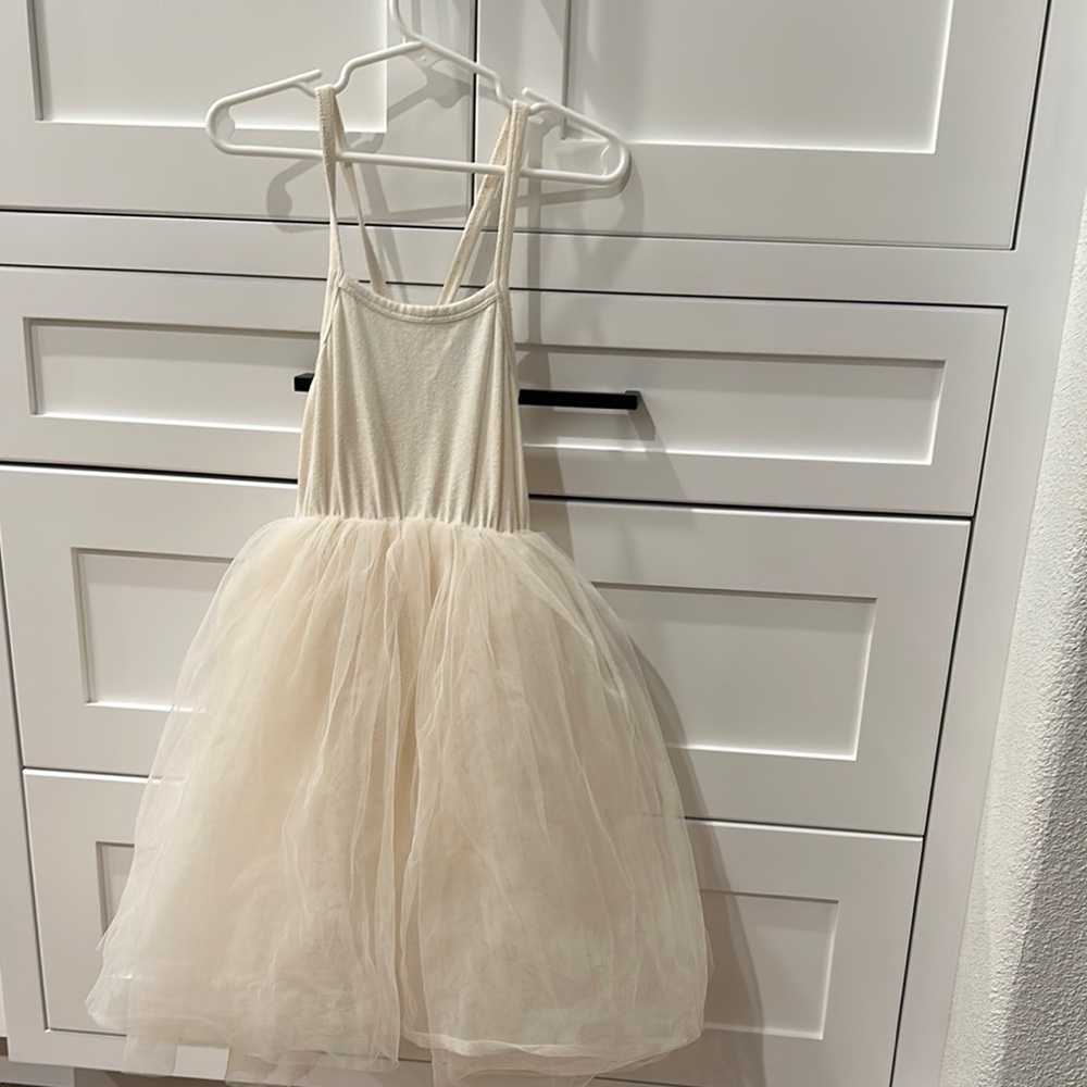 Elegant Cream Kids Dress size 5-6 (written size L)